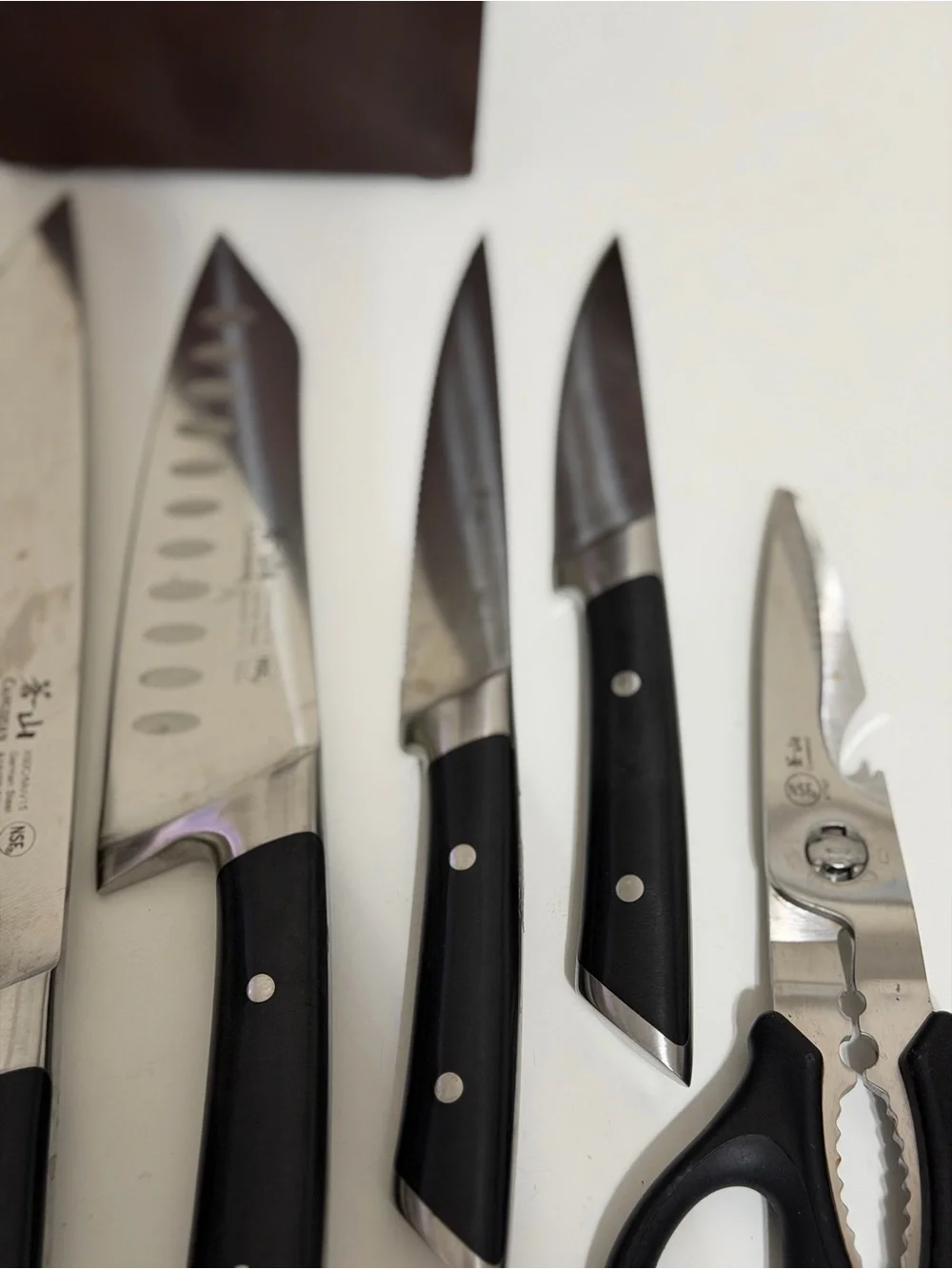 Cangshan Rainier Series 7 Pc Kitchen knives Block Set X50CrMoV15 German Steel